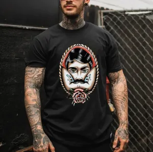 Vintage Rose Printed Men's T-shirt