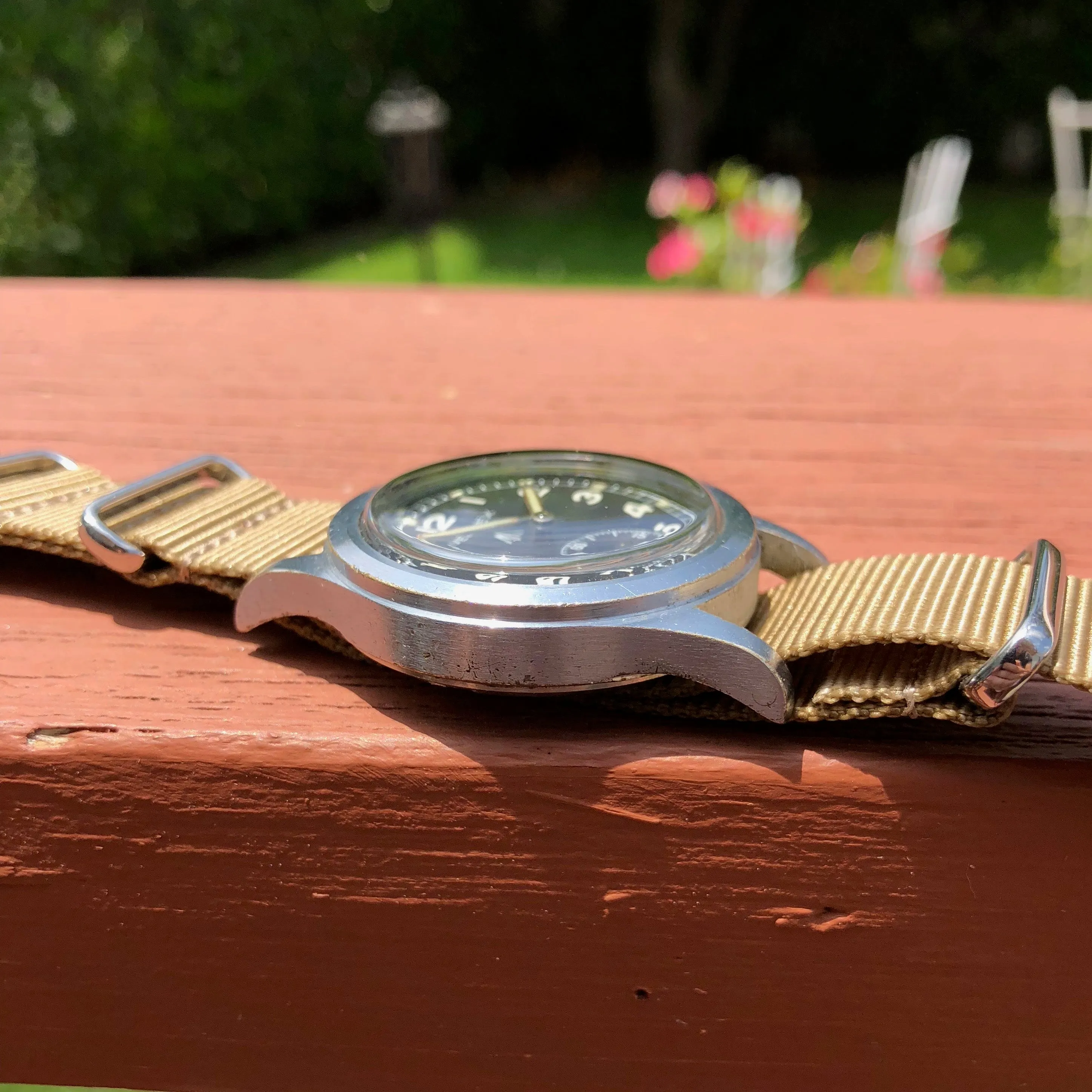 Vintage Vertex WWW Military Dirty Dozen British Military WWII Black Wristwatch