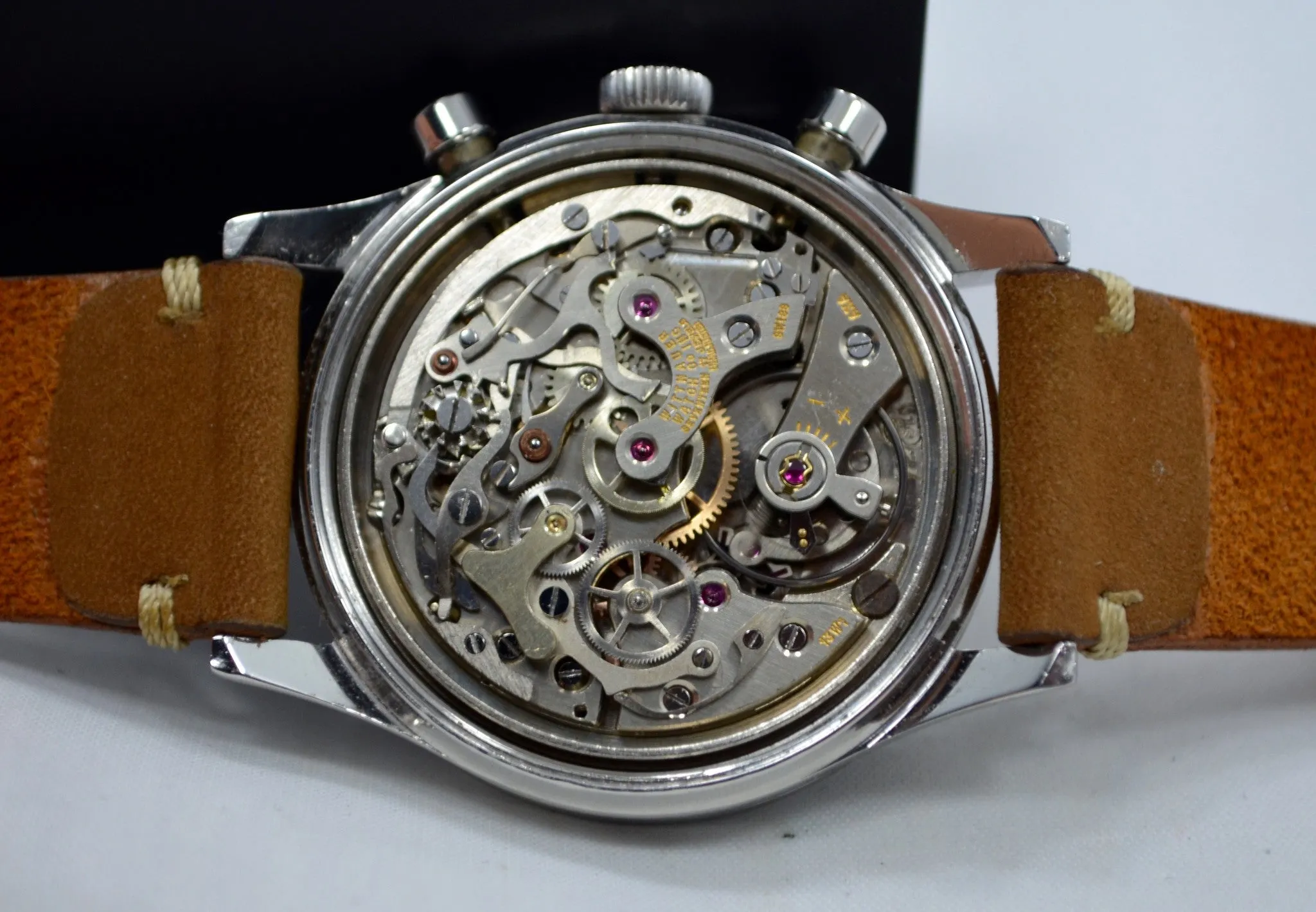 Vintage Wittnauer Professional Chronograph Steel Valjoux 72 Manual Wristwatch