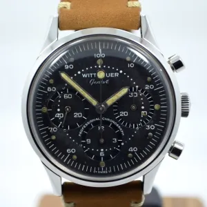 Vintage Wittnauer Professional Chronograph Steel Valjoux 72 Manual Wristwatch
