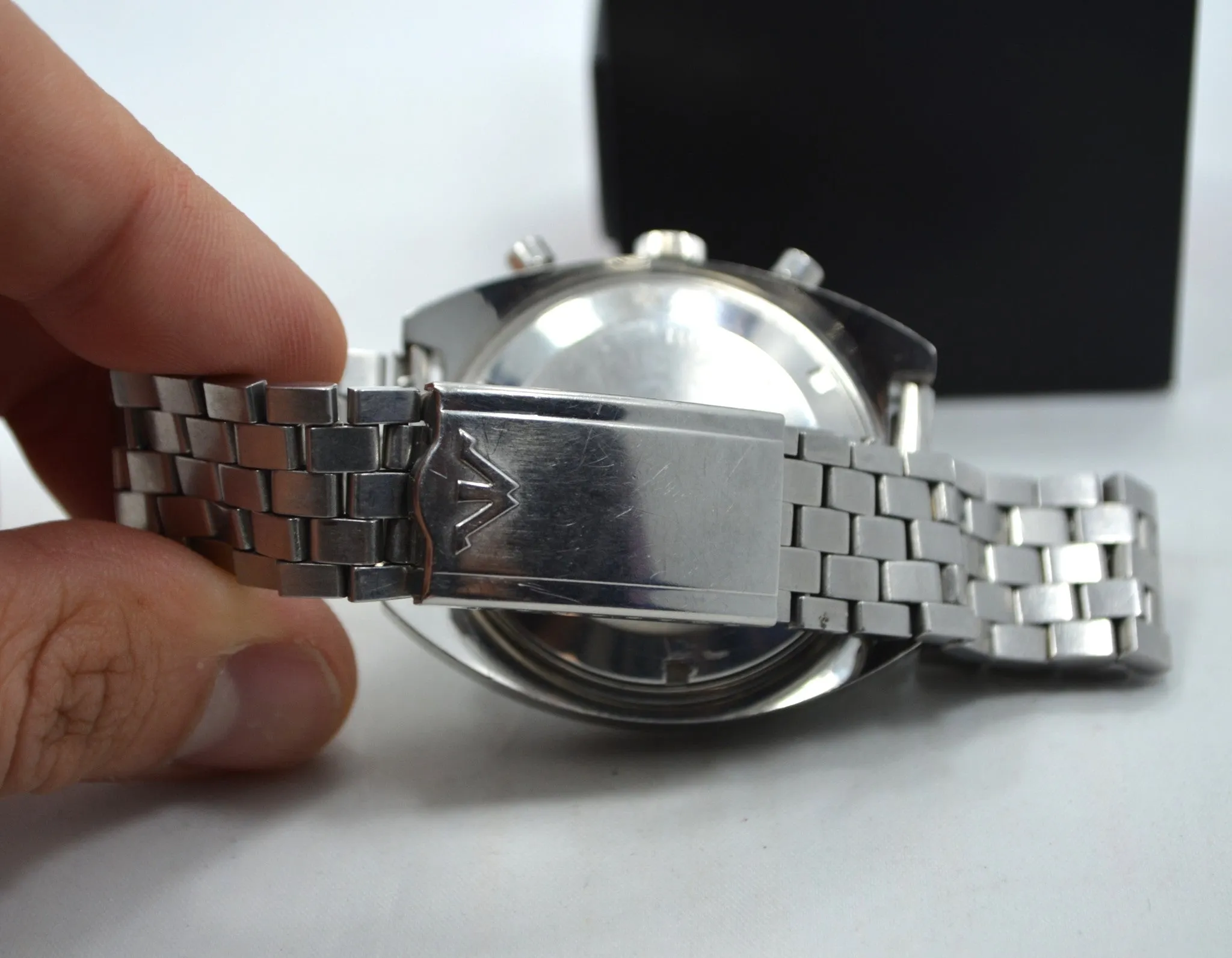 Vintage Wittnauer Steel GMT Chronograph Valjoux 724 Wristwatch