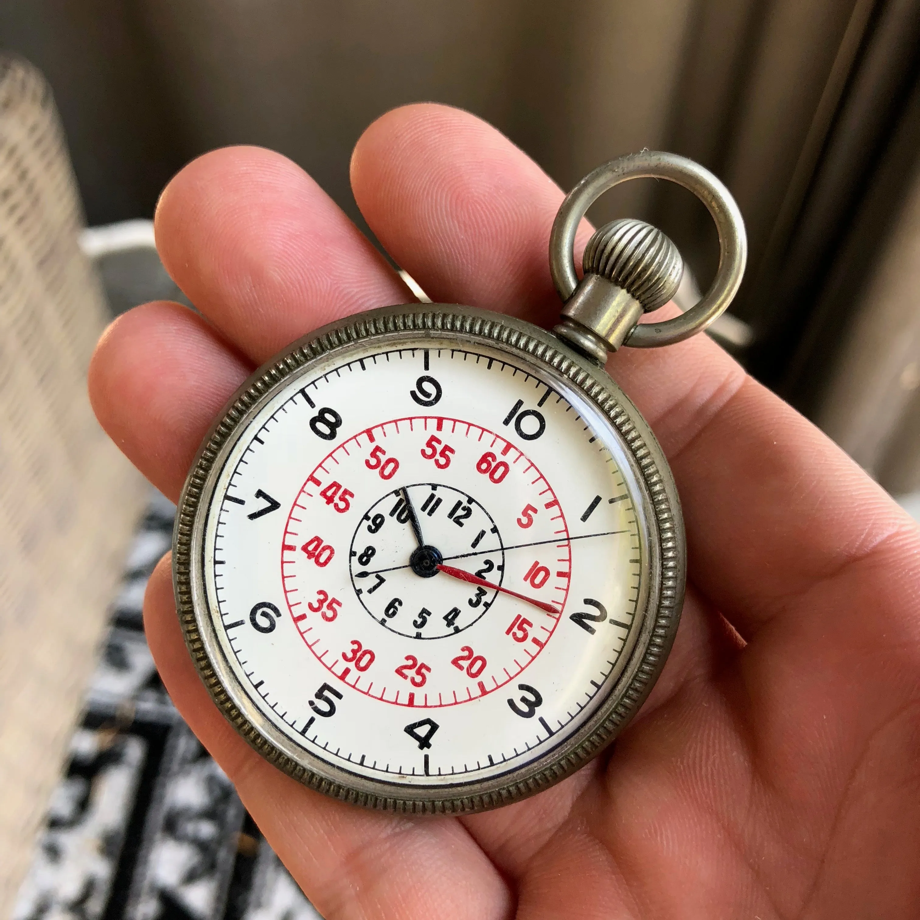 Vintage Zenith Royal Navy Deck H.S.3 WWII Military Pocket Watch