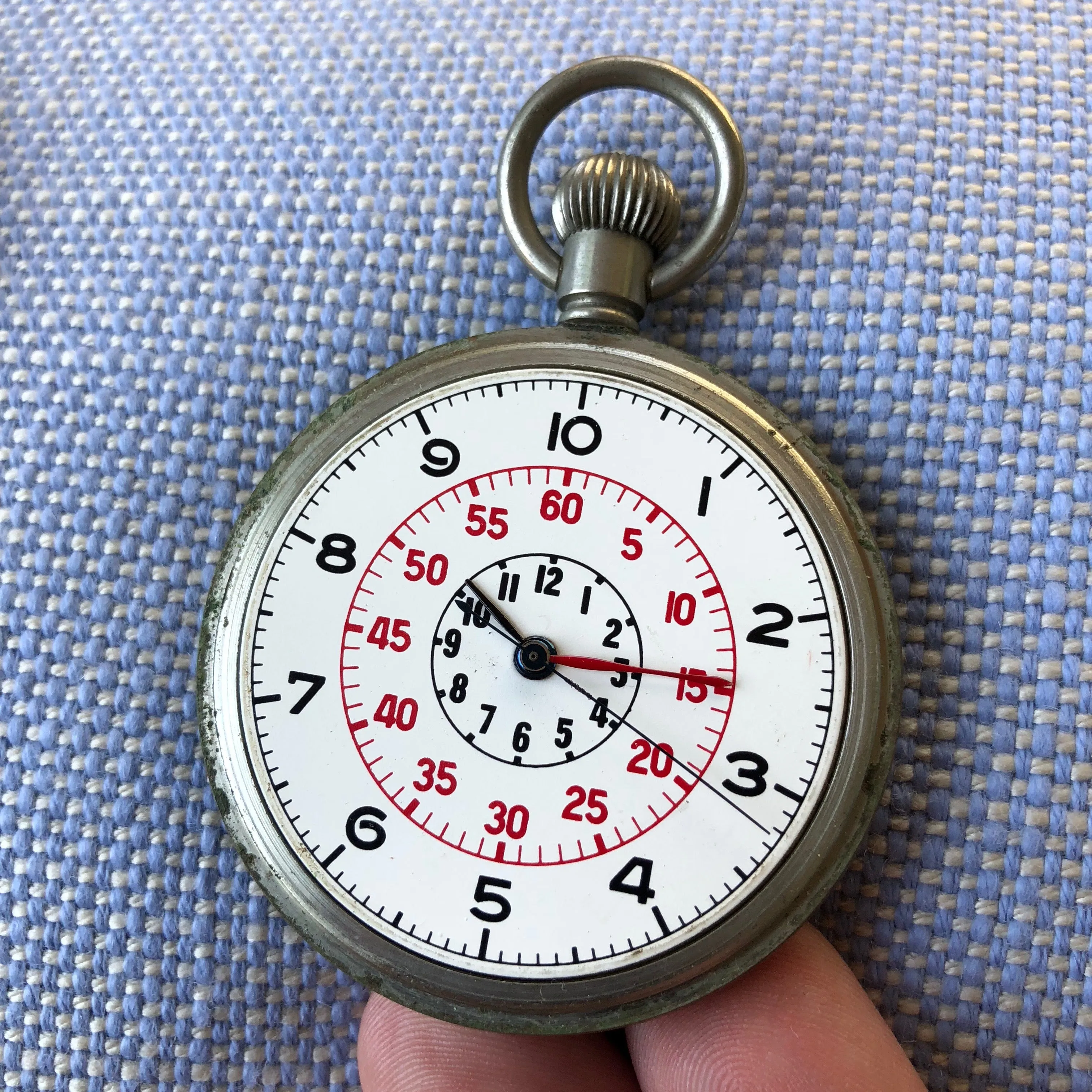 Vintage Zenith Royal Navy Deck H.S.3 WWII Military Pocket Watch