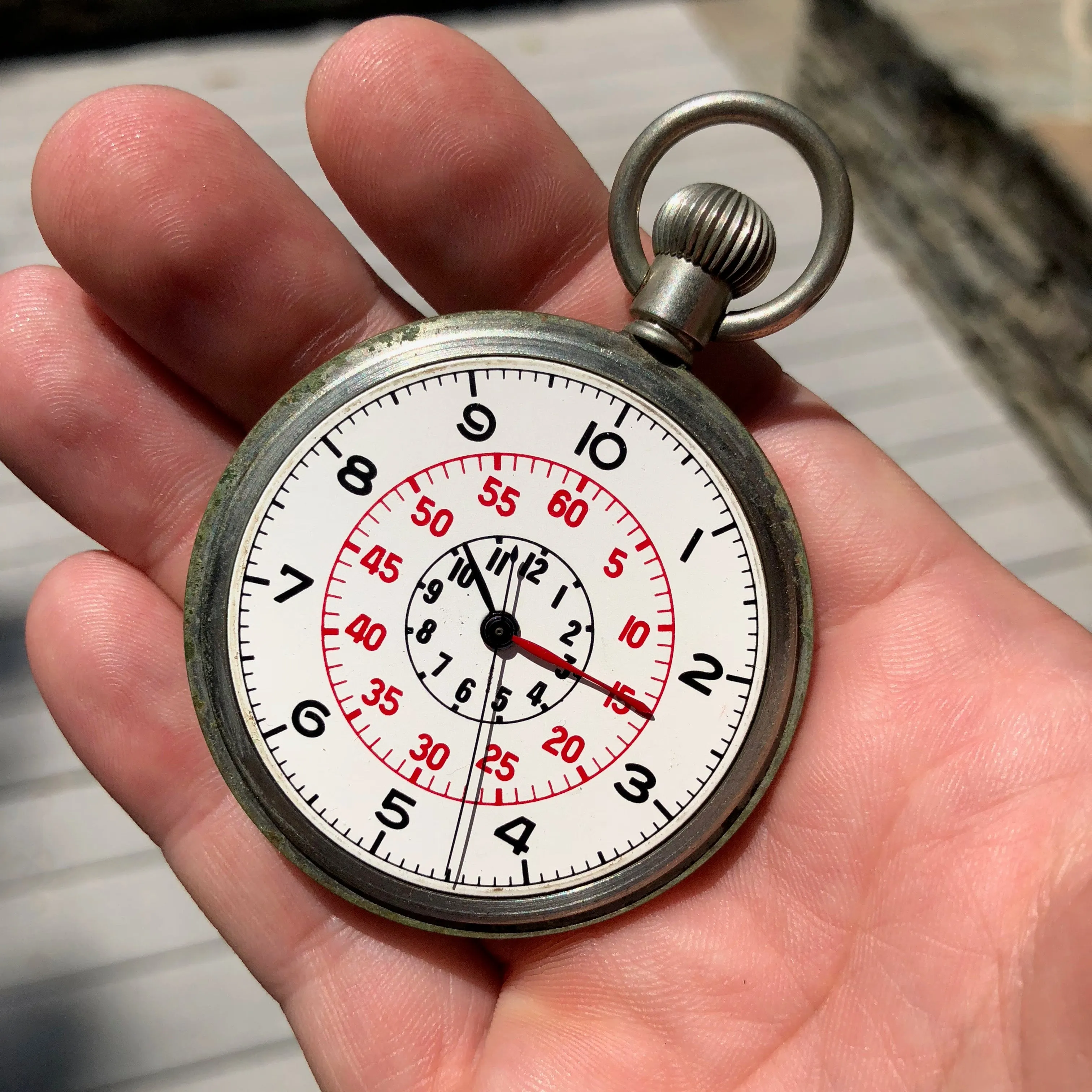 Vintage Zenith Royal Navy Deck H.S.3 WWII Military Pocket Watch