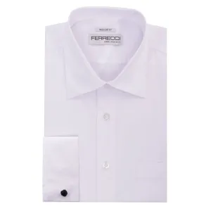 Virgo Snow White Regular Fit French Cuff Dress Shirt