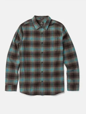 Volcom Caden Plaid LS Shirt - Black