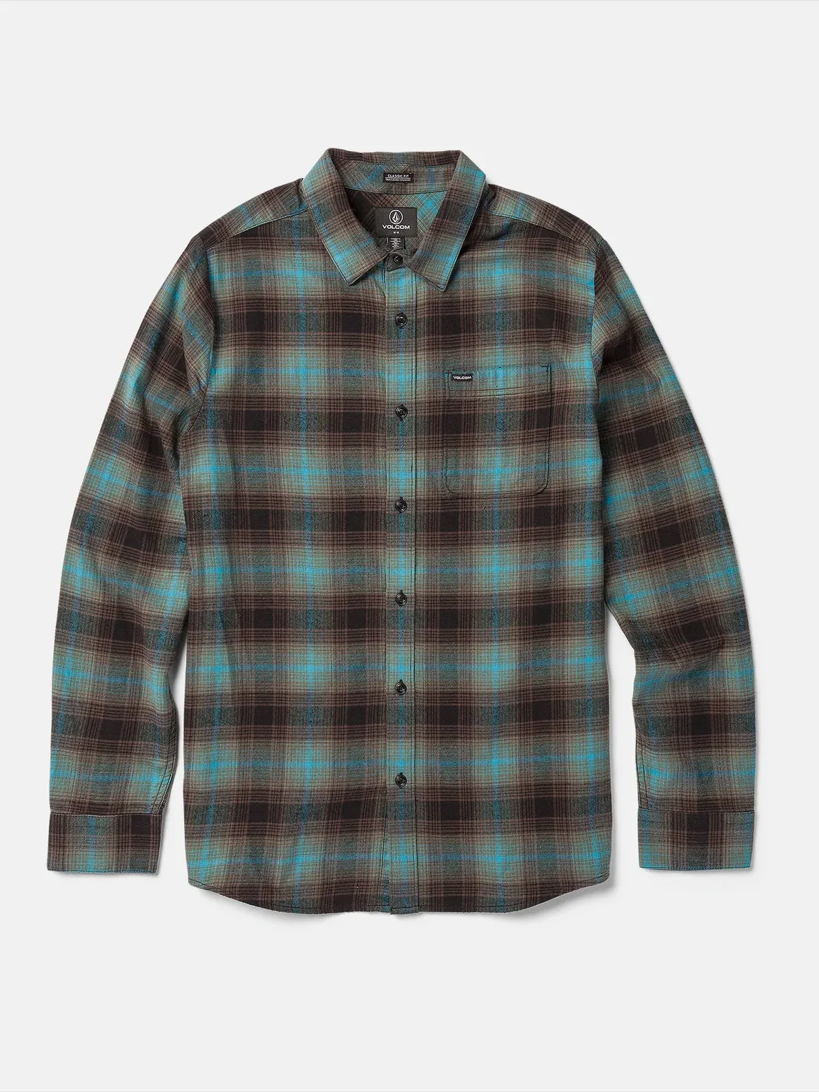 Volcom Caden Plaid LS Shirt - Black