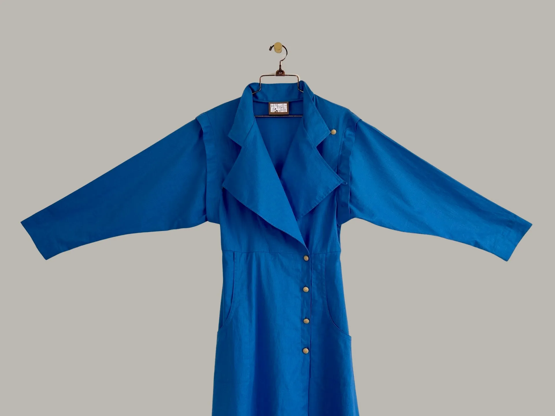 Voyage Coat Dress French Blue Linen/Cotton {Made to Order}