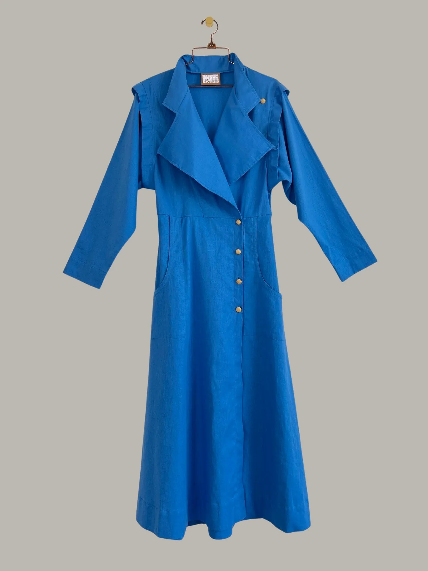 Voyage Coat Dress French Blue Linen/Cotton {Made to Order}