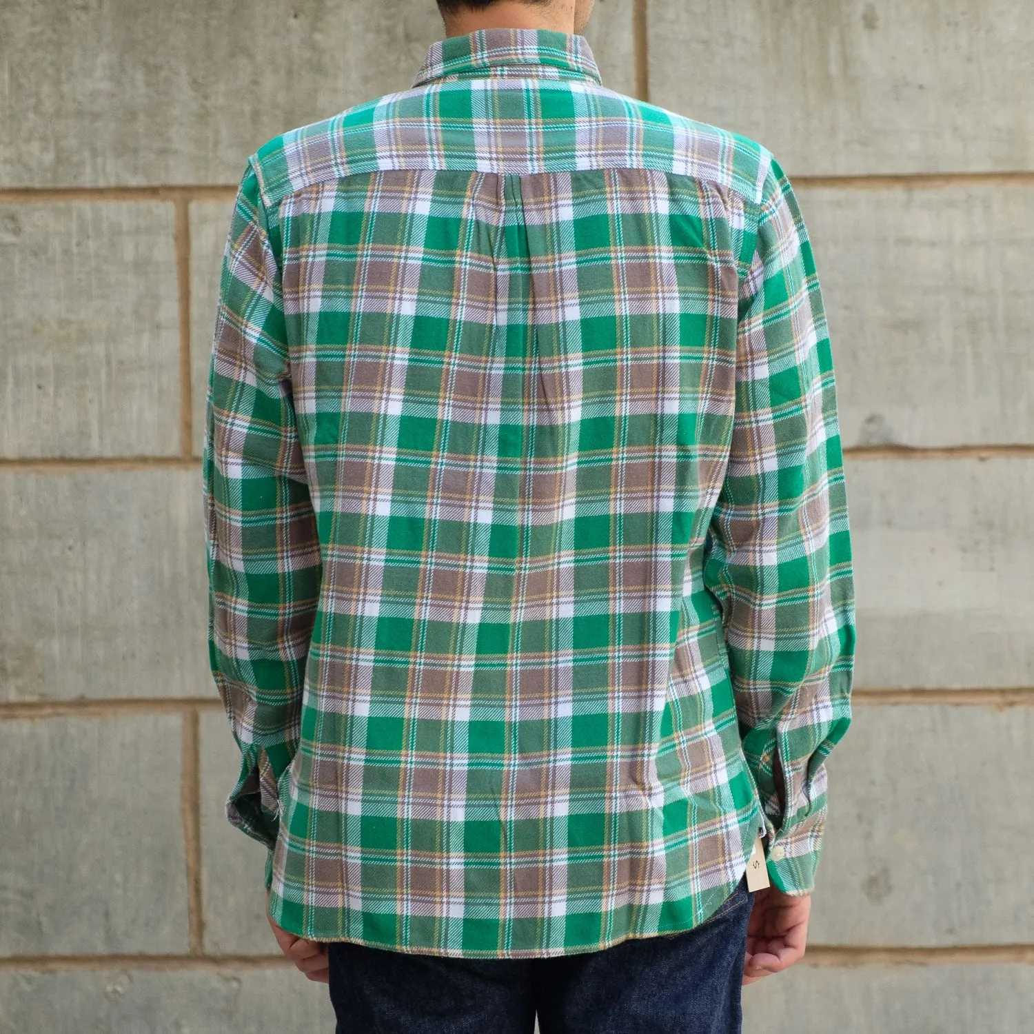 Washed Flannel Workshirt in Spring Pasture Plaid