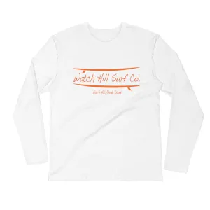 Watch Hill Surf Co. 'Parallel Boards' Premium Long Sleeve Fitted Crew (Orange)