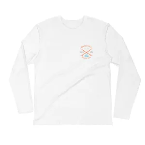 Watch Hill 'Surf Co.’ Premium Long Sleeve Fitted Crew (Orange/Grey/Cyan)