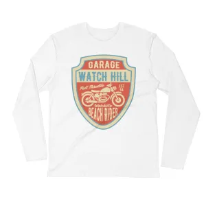 Watchill’n ‘Beach Rider’ Premium Long Sleeve Fitted Crew (Rust/Creme)