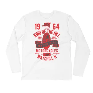 Watchill’n ‘King of the Hill’ Premium Long Sleeve Fitted Crew (Red/Black)