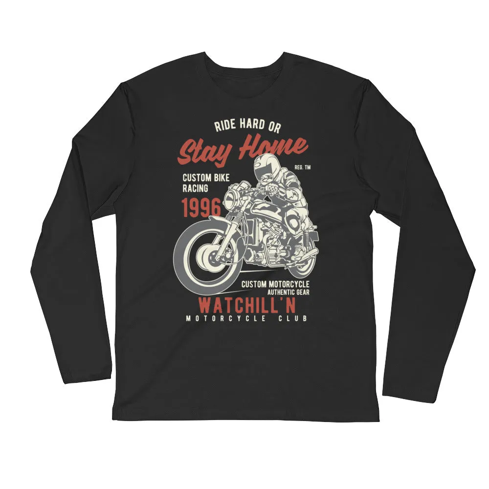 Watchill’n ‘Ride Hard’ Premium Long Sleeve Fitted Crew (Rust/Tan)