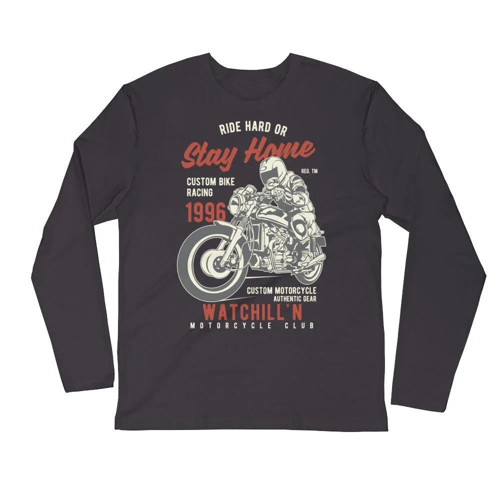Watchill’n ‘Ride Hard’ Premium Long Sleeve Fitted Crew (Rust/Tan)