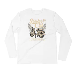 Watchill’n ‘Scooter Club 2’ Premium Long Sleeve Fitted Crew (Creme/Grey)
