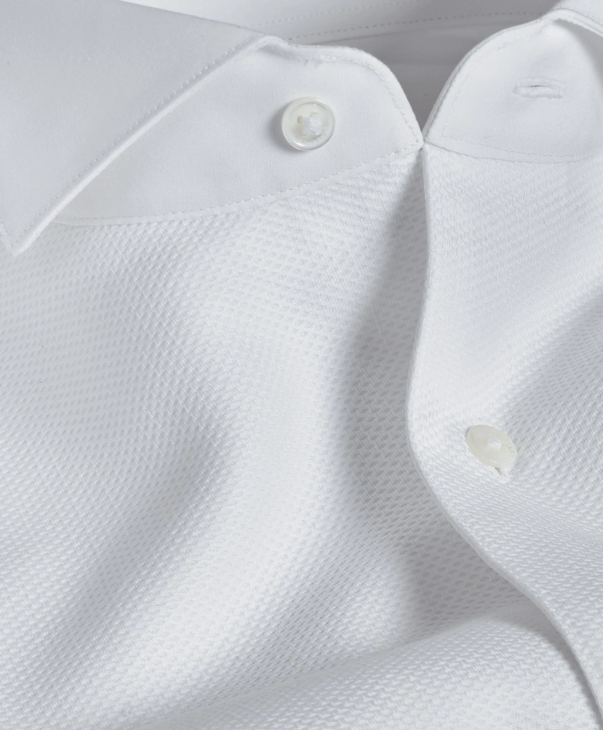 WB6110110 | Piqué Wing Collar French Cuff Formal Shirt