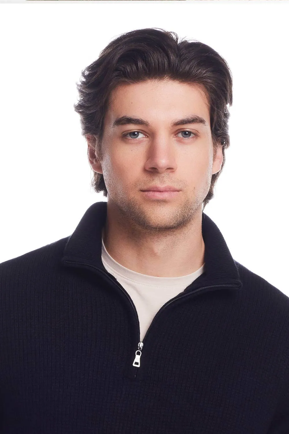 Weatherproof Vintage Soft Touch Quarter Zip Sweater for Men in Black | F2440183GK-BLACK