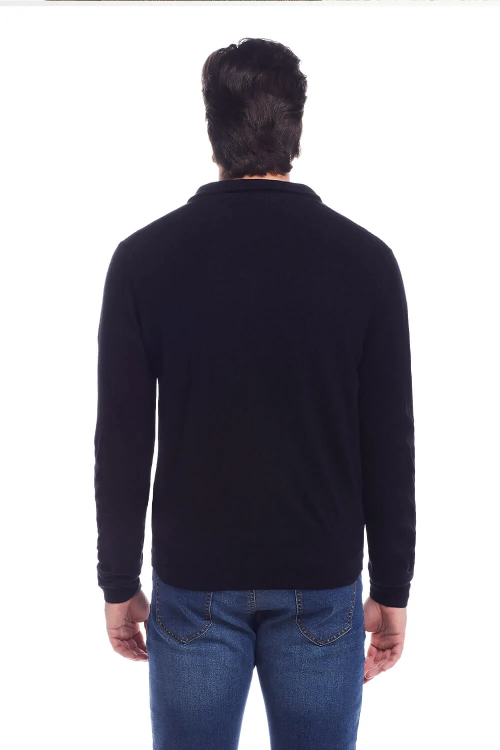Weatherproof Vintage Soft Touch Quarter Zip Sweater for Men in Black | F2440183GK-BLACK