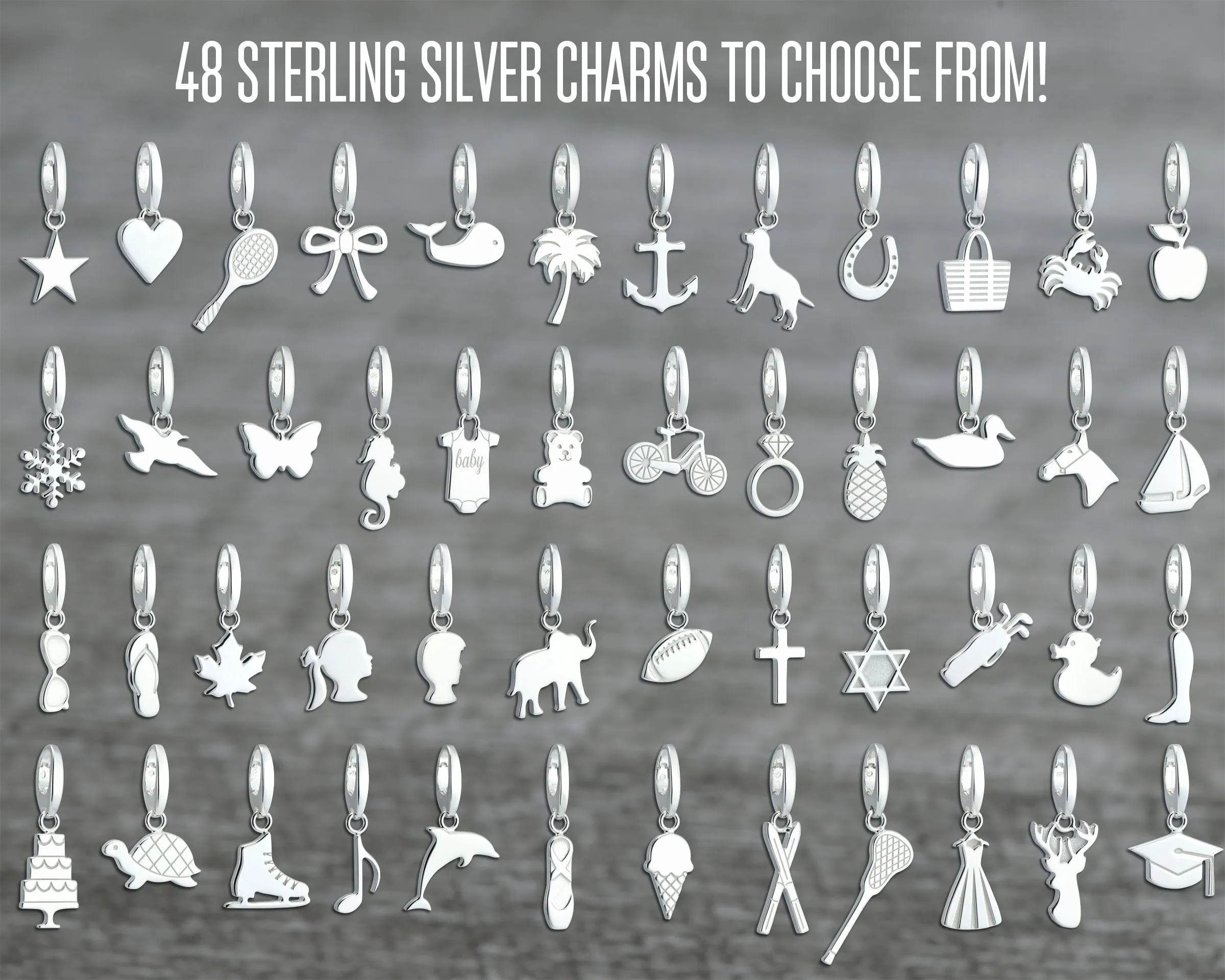 WEDDING DRESS CHARM IN STERLING SILVER