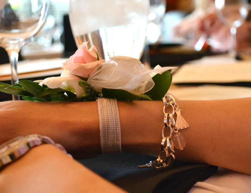 WEDDING DRESS CHARM IN STERLING SILVER