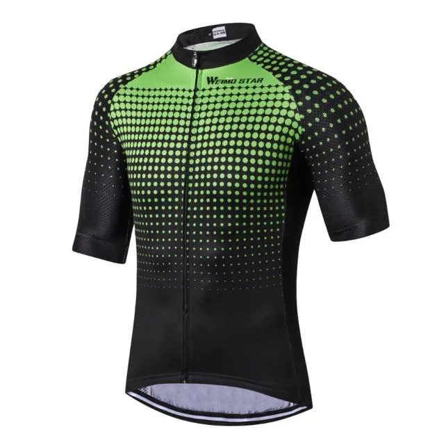 Weimostar Men Cycling Jersey Half Sleeve ProTeam Maillot Ciclismo Ropa mtb Bike Jersey Cycling Clothing Green Red Blue 3-Colors