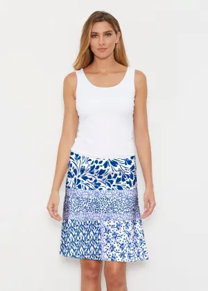 Whimsical Blue (13560) ~ Silky Brenda Skirt 21 inch