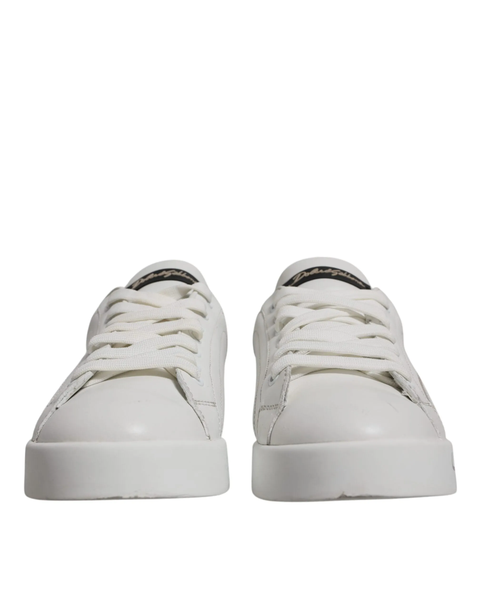 White Black Logo Portofino Sneakers Shoes