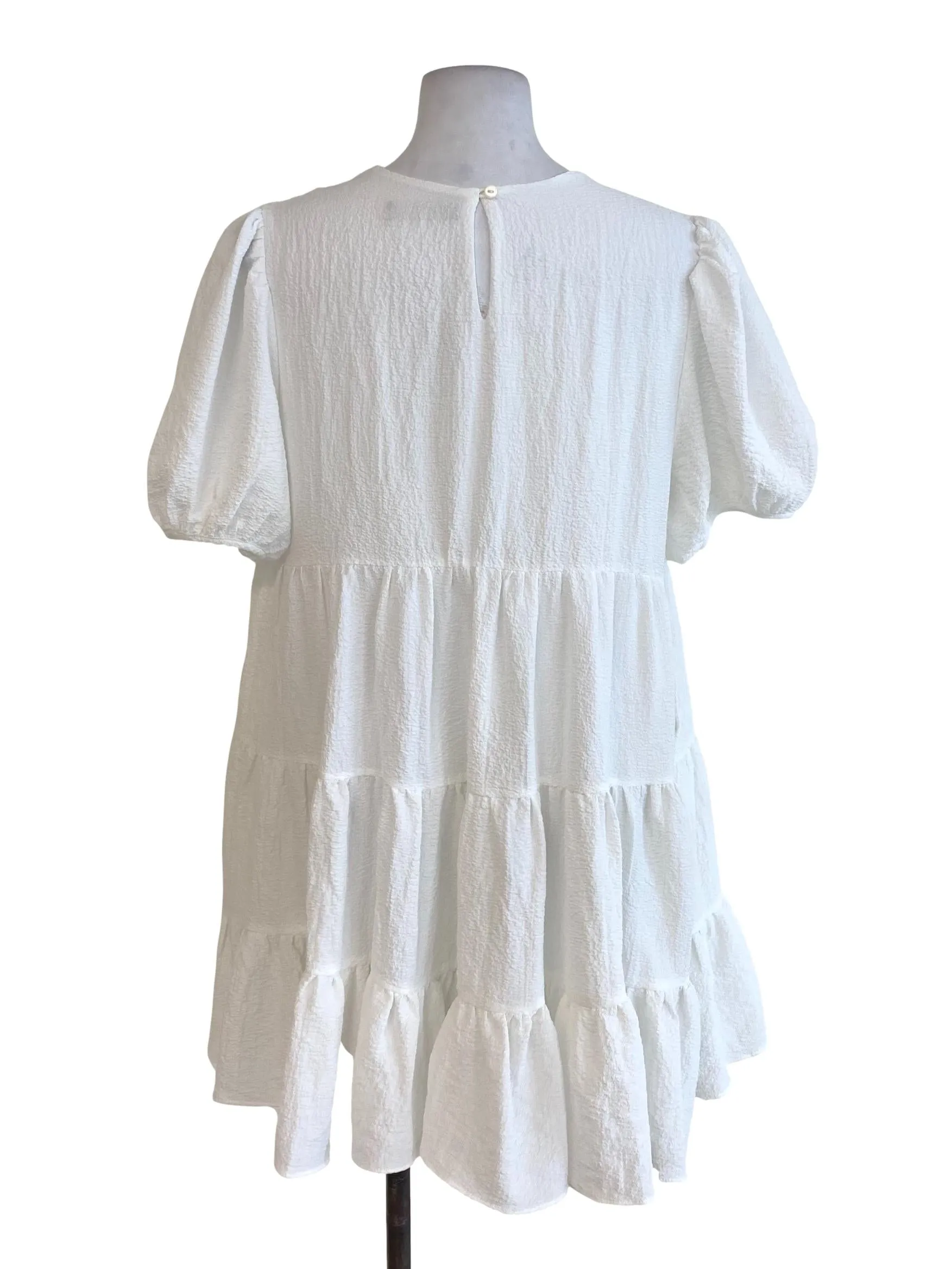 White Drop Waist Dress