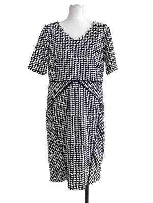 White Houndstooth Sheath Dress