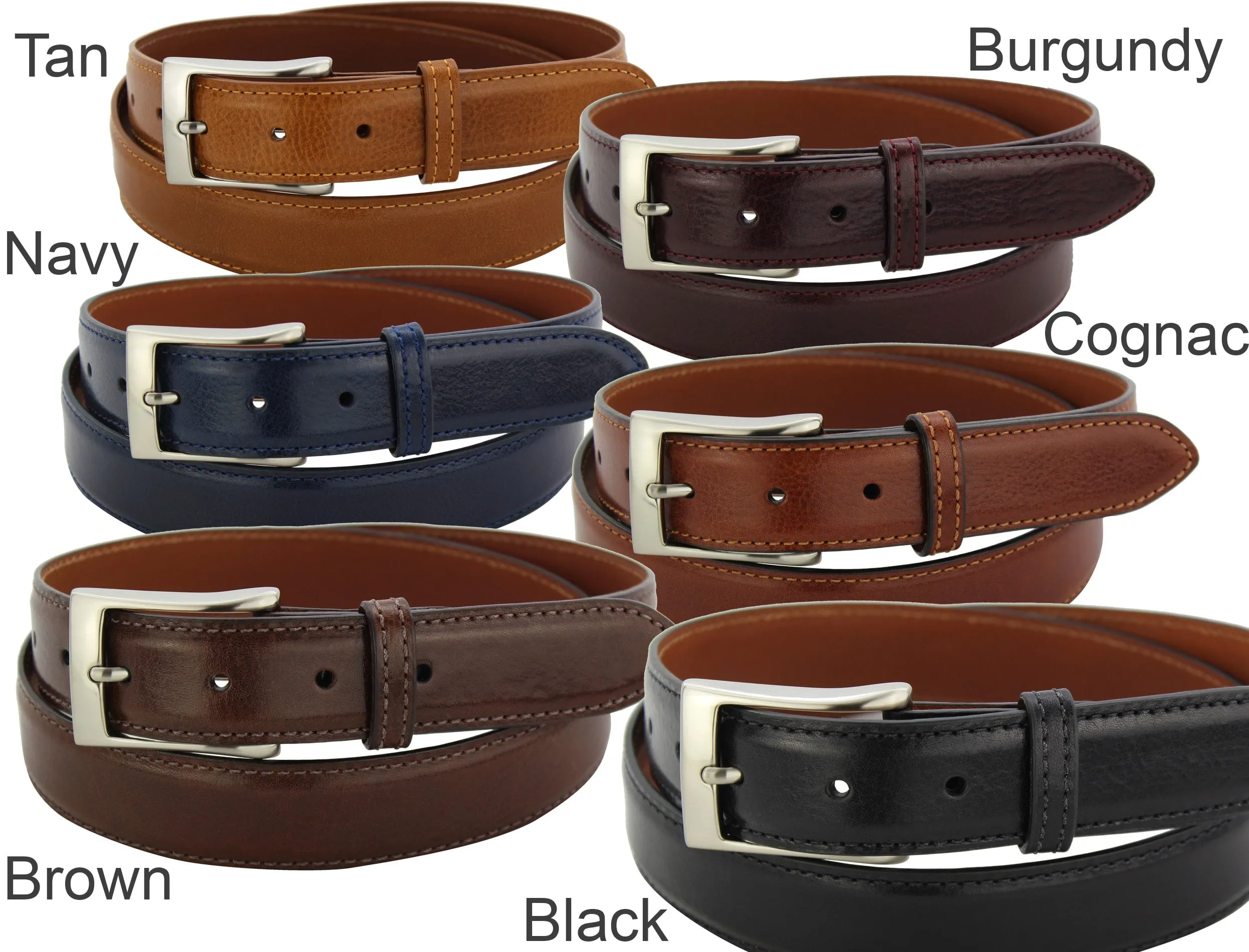 White Italian Calf Leather Designer Full Grain Leather Belt **Made To Order Allow 5 To 6 Weeks To Ship