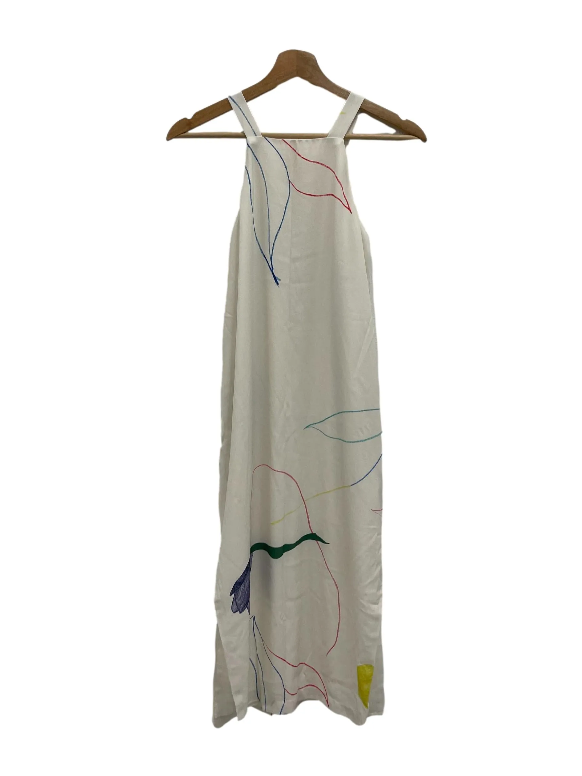 White Sketch Midi Dress OSN