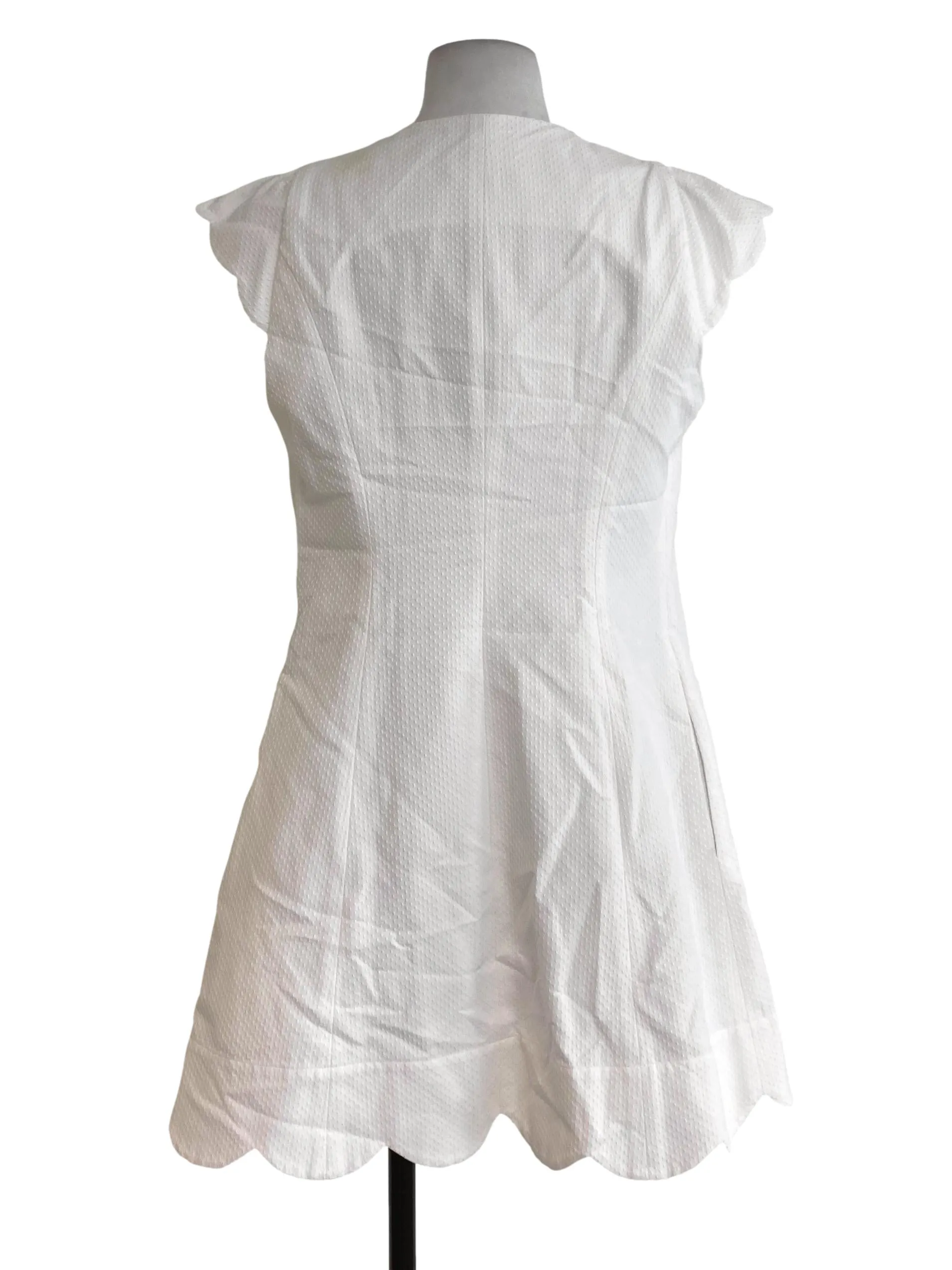 White Square Neck Dress