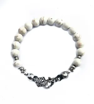 White Turquoise Sterling Bracelet