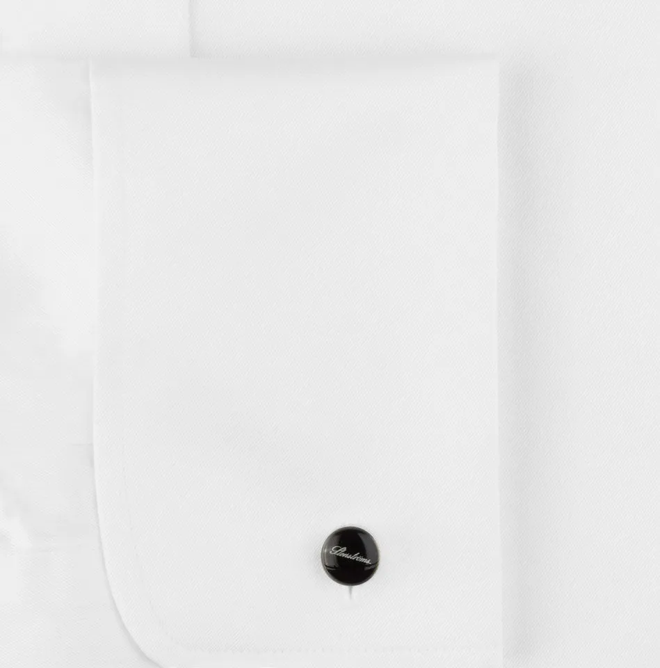White Twill Evening Shirt, French Cuffs