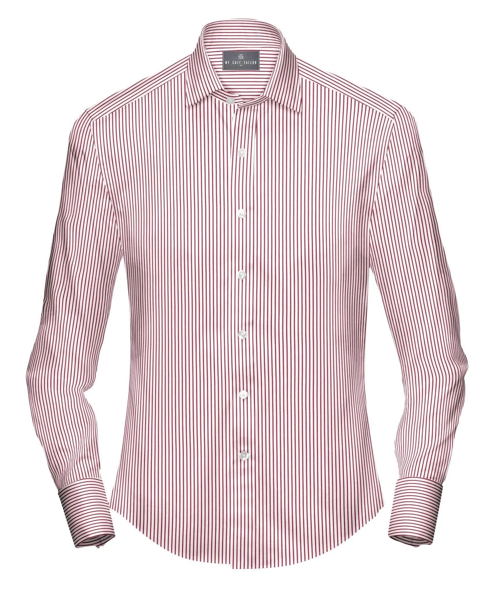 White with Red Stripe Shirt