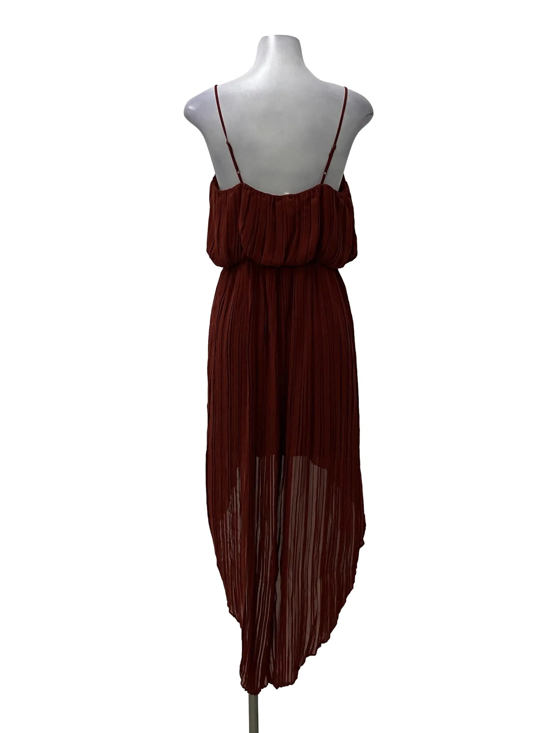 Wine Red Strap Dress