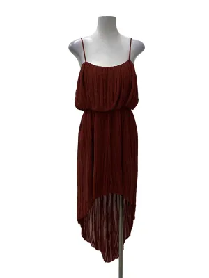Wine Red Strap Dress