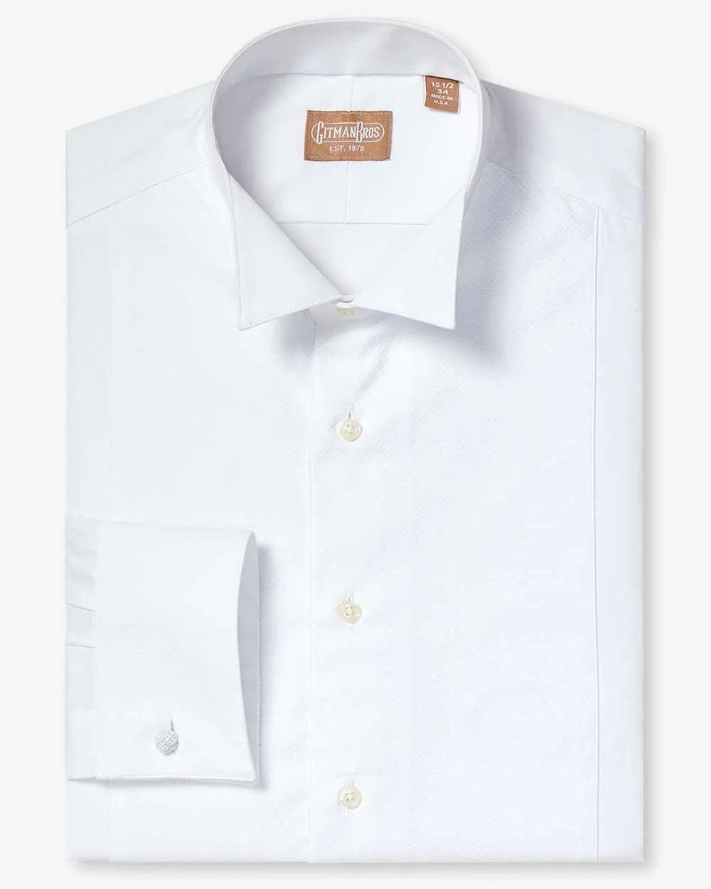 Wing Collar Pique Bib Tuxedo Shirt