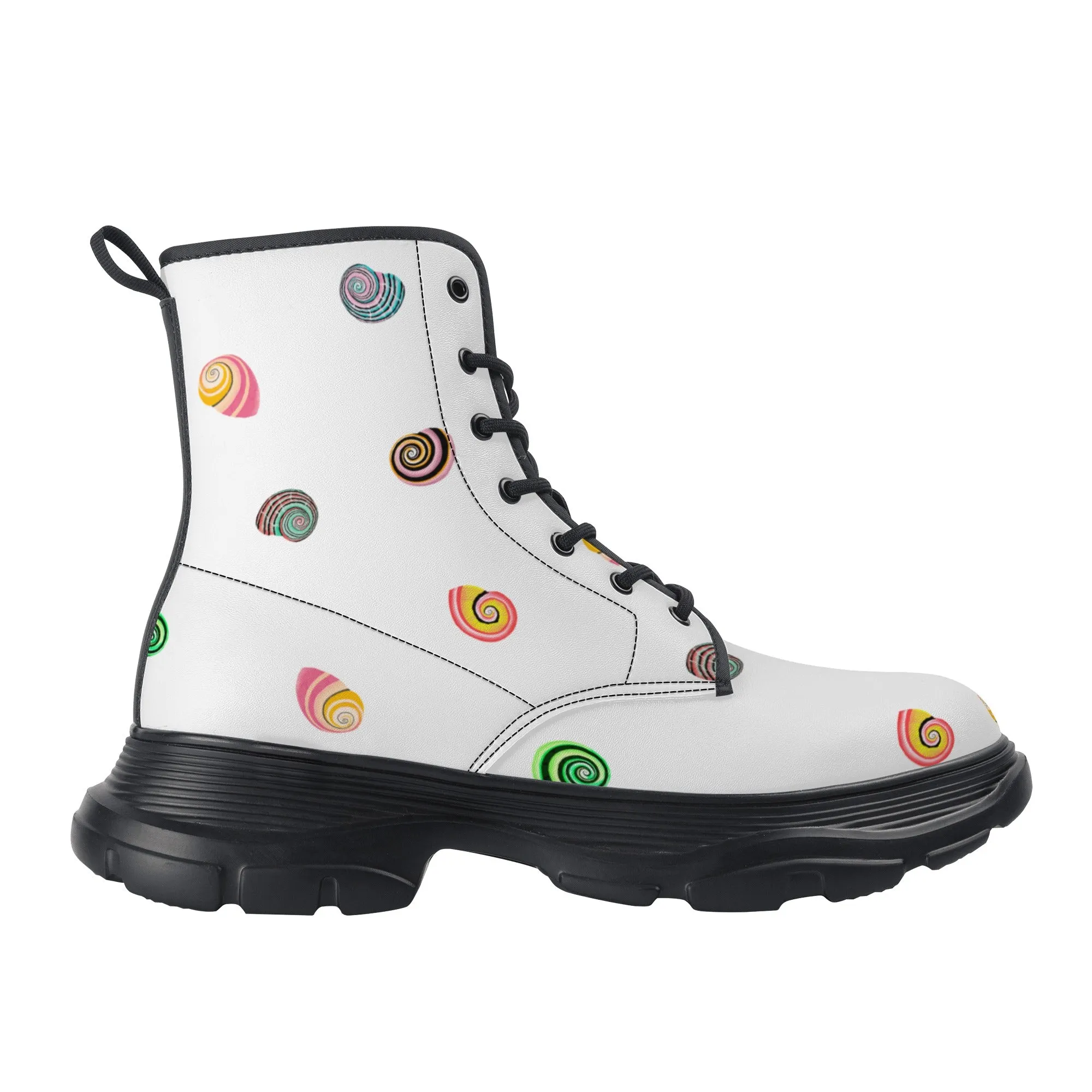 Women's Leather Chunky Boots