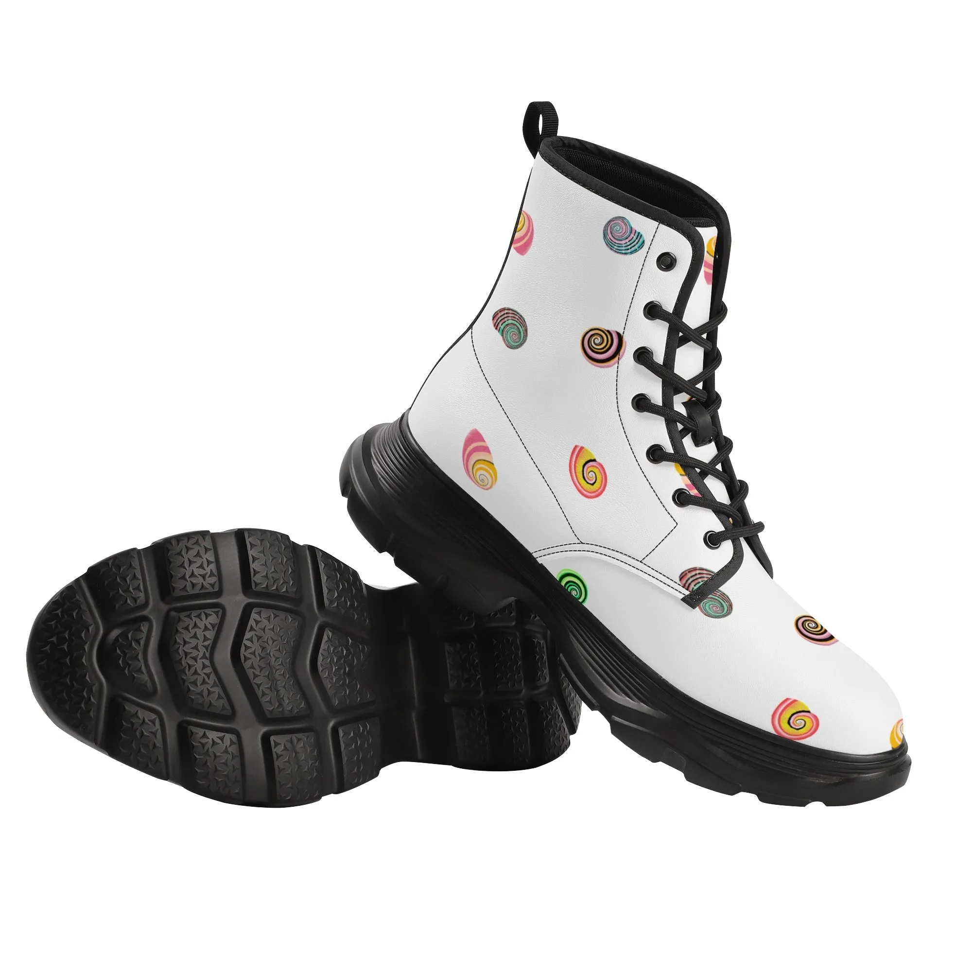 Women's Leather Chunky Boots