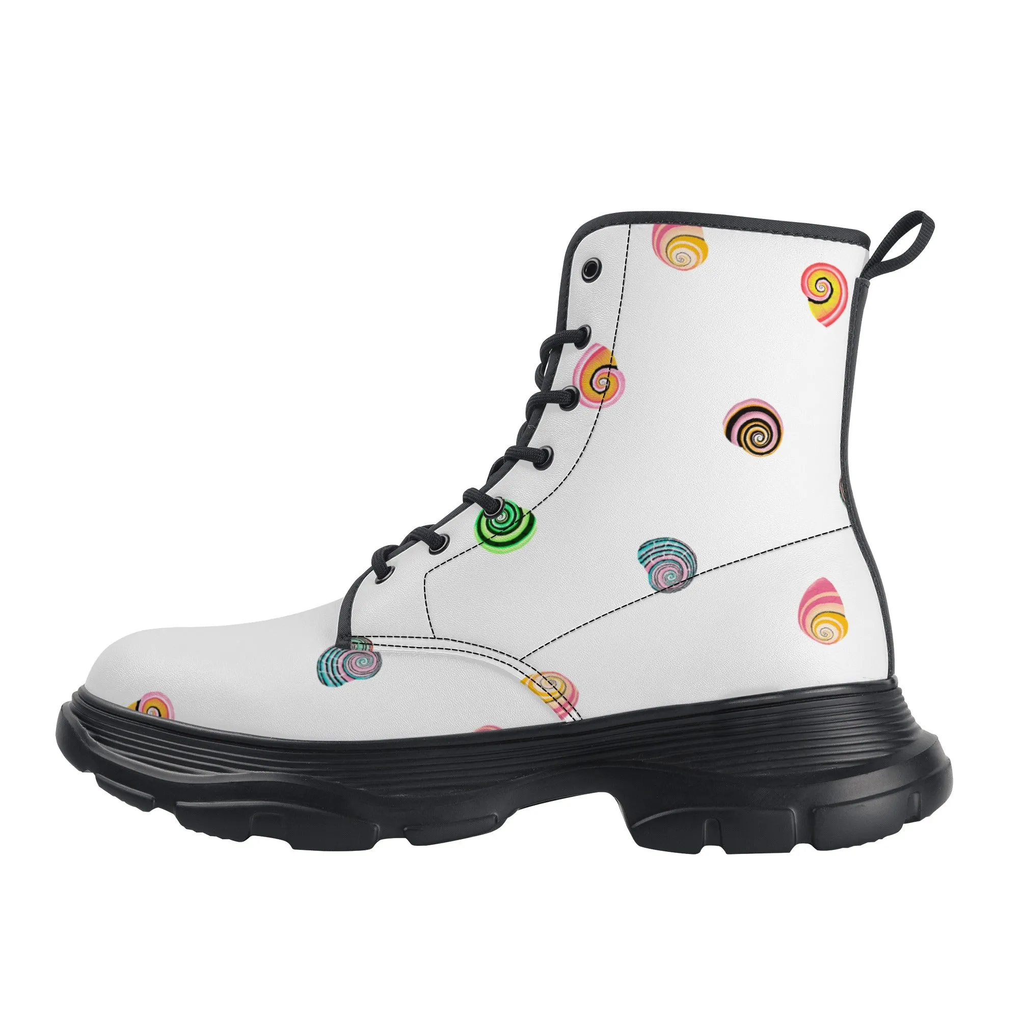 Women's Leather Chunky Boots