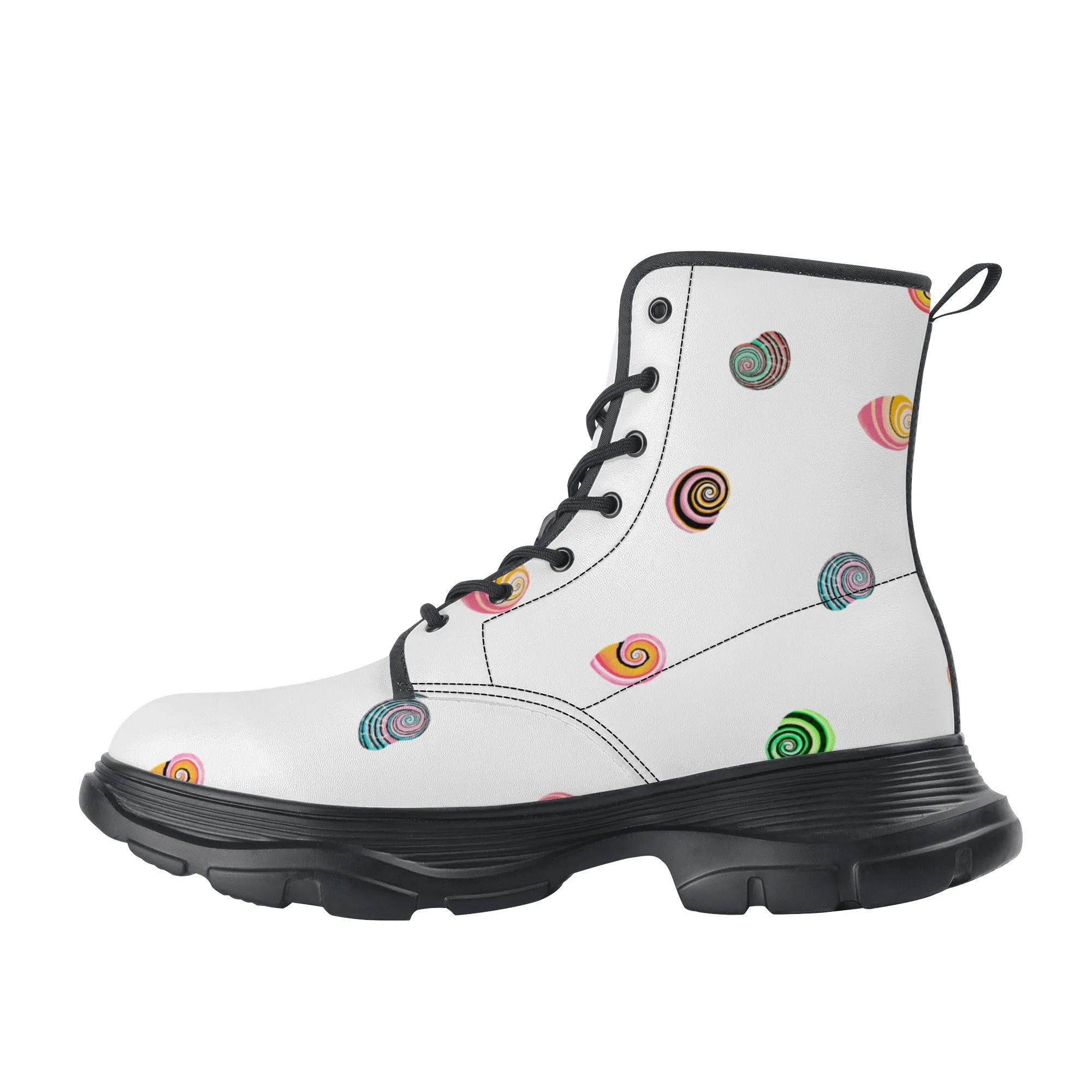 Women's Leather Chunky Boots