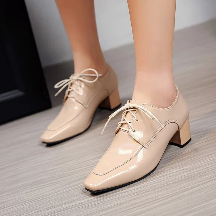 Women's Patent Leather High Heel Shoes