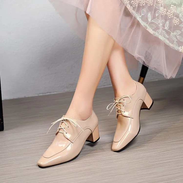 Women's Patent Leather High Heel Shoes