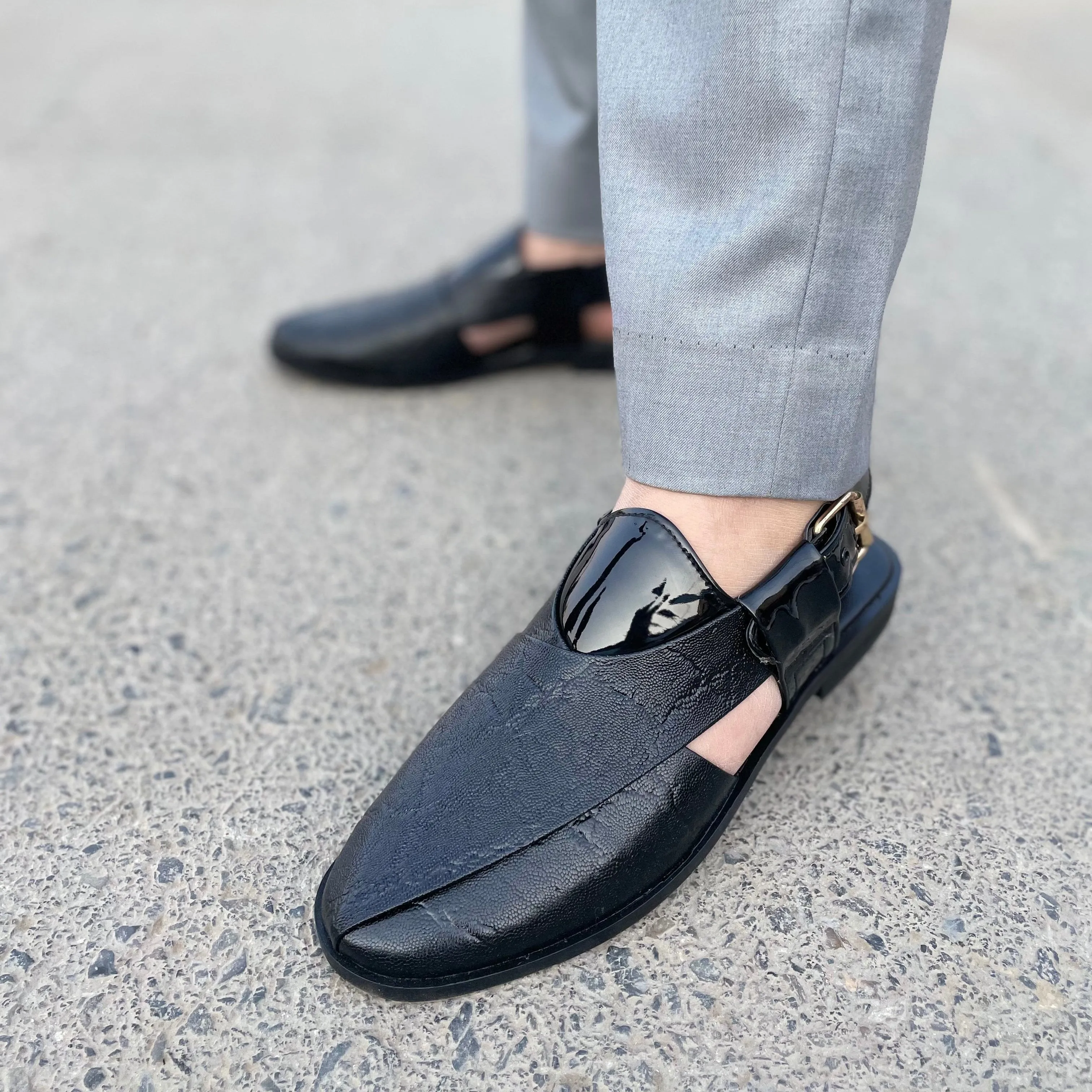 WS Pure leather Handmade Infinity Peshawari Chappal WS-864