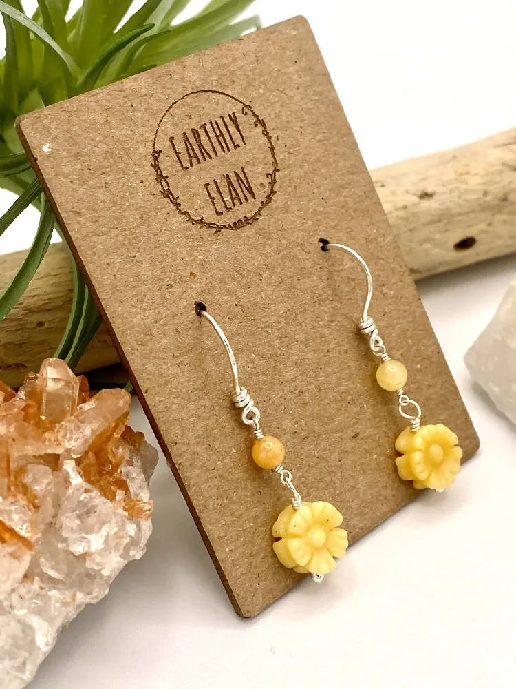 Yellow Daisy Earrings