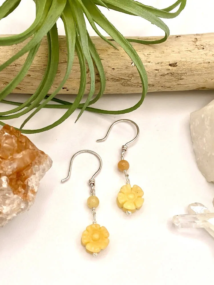 Yellow Daisy Earrings