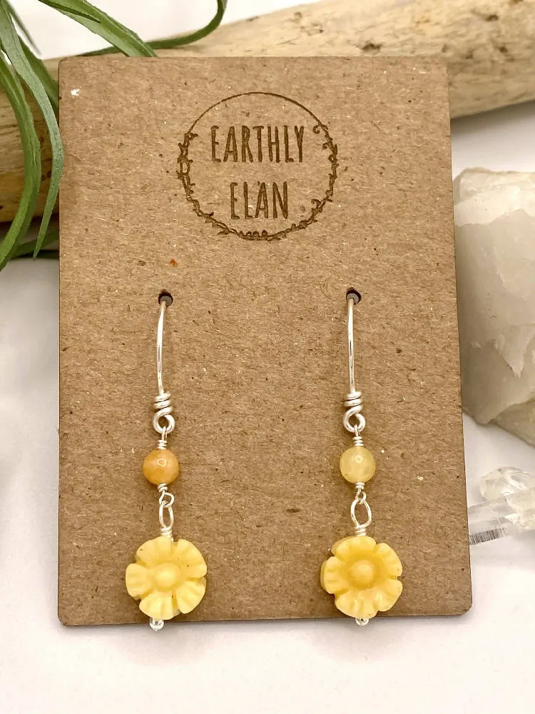 Yellow Daisy Earrings
